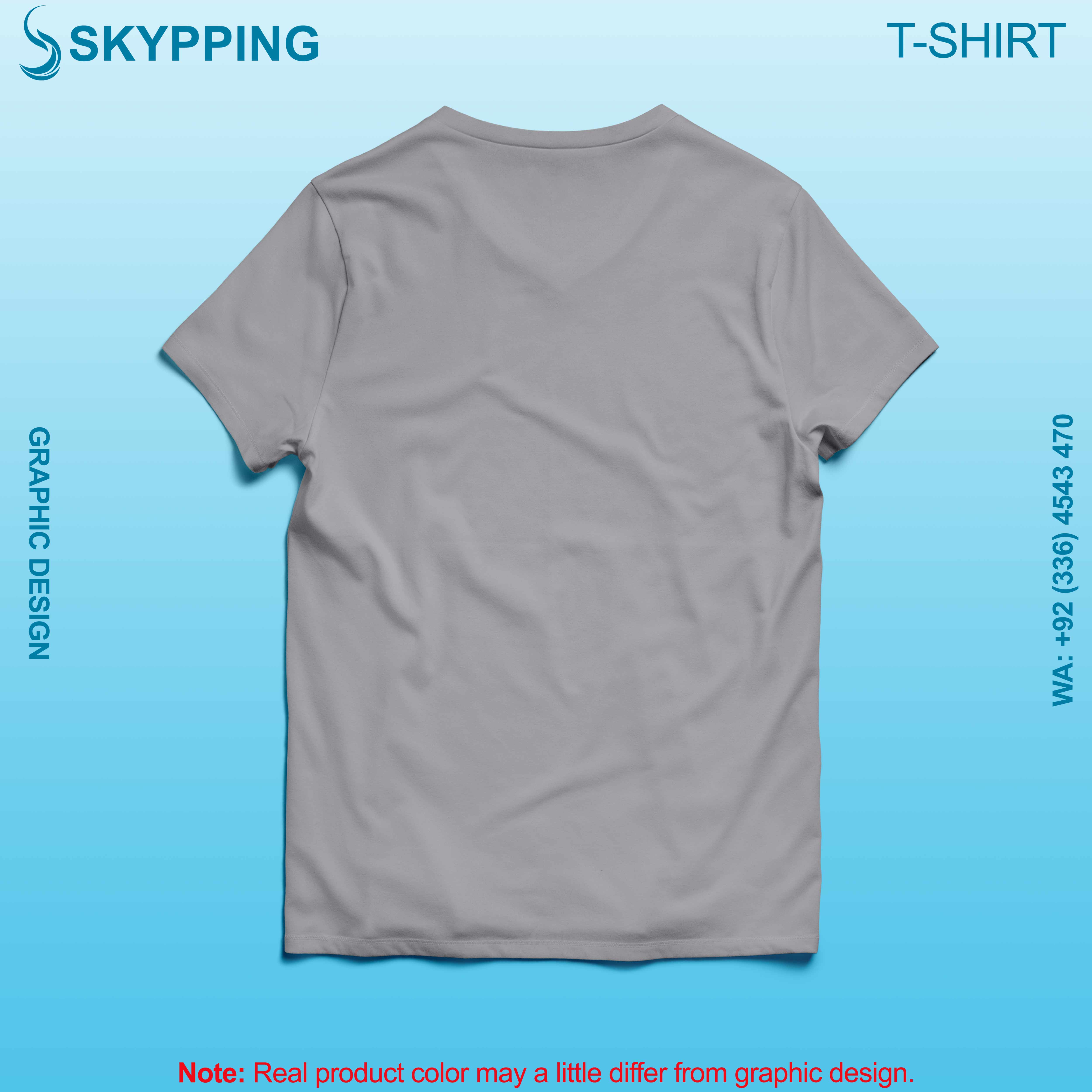 V-Neck Short set-in style sleeve long length t-shirt with shoulder panel for men